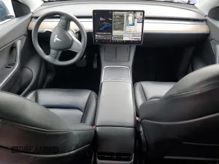 2021 Tesla Model Y Long Range with VIN 5YJYGDEE2MF207913, listed as a Copart auction lot 54385605 with 46,056 mi miles and Salvage Title. Bid and sale history available at DreamBid. Image 8.