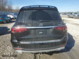 2023 Mercedes-Benz GLS with VIN 4JGFF5KE1PA967716, listed as a Copart auction lot 46681175 with 21,638 mi miles and Salvage Title. Bid and sale history available at carsss.com. Image 6.