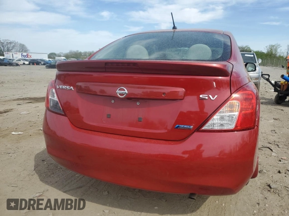 2014 Nissan Versa SV with VIN 3N1CN7AP3EL833520, listed as a Copart auction lot 53958325 with 98,192 mi miles and Salvage Title. Bid and sale history available at DreamBid. Image 6.
