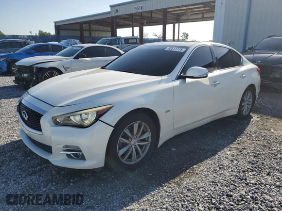 2017 Infiniti Q50 Premium with VIN JN1EV7AR0HM831261, listed as a Copart auction lot 63511775 with 79,484 mi miles and Salvage title. Bid and sale history available at DreamBid. Image 1.