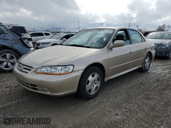 2002 Honda Accord EX z VIN 1HGCG16592A000465, wystawiony jako Copart lot #49172795 z przebiegiem 142 770 mil mil oraz Szkoda całkowita • Salvage title. Historia ofert i sprzedaży dostępna na DreamBid. Obrazek 1.