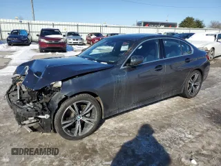 2020 BMW 3 Series 330i xDrive with VIN WBA5R7C04LFH50602, listed as a Copart auction lot 88260075 with 97,781 mi miles and Salvage Title. Bid and sale history available at carsss.com. Image 1.