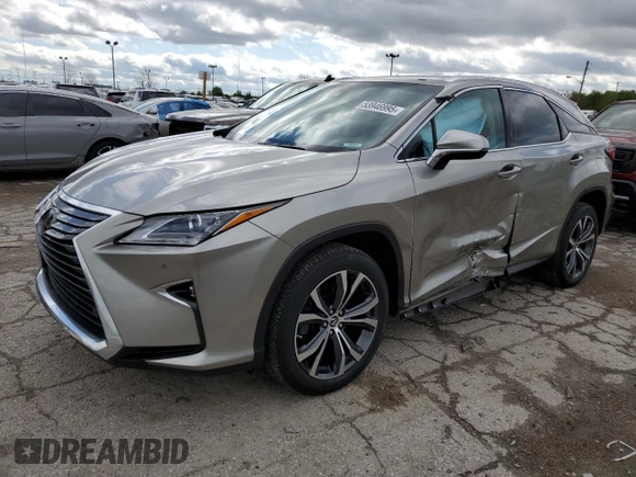 2019 Lexus RX 350 with VIN 2T2BZMCA6KC191941, listed as a Copart auction lot 53946995 with 45,553 mi miles and Salvage title. Bid and sale history available at DreamBid. Image 1.