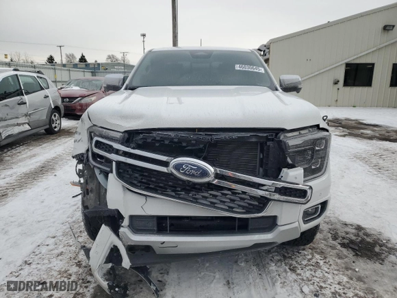 2024 Ford Ranger LARIAT with VIN 1FTER4KH3RLE26685, listed as a Copart auction lot 46030645 with 4,115 mi miles and Salvage Title. Bid and sale history available at carsss.com. Image 5.