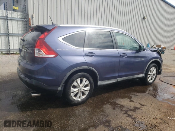 2013 Honda CR-V EX-L with VIN 2HKRM4H74DH646204, listed as a Copart auction lot 47602905 with 124,990 mi miles and Salvage Title. Bid and sale history available at carsss.com. Image 3.