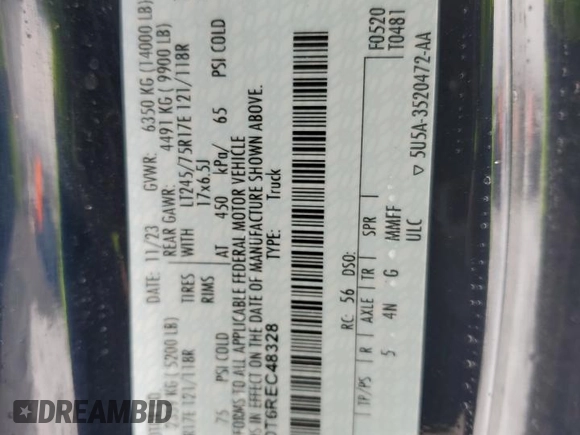 2024 Ford F-350 XL z VIN 1FTRF3DT6REC48328, wystawiony jako Copart lot #45008225 z przebiegiem 19 447 mil mil oraz Szkoda całkowita • Salvage title. Historia ofert i sprzedaży dostępna na DreamBid. Obrazek 12.
