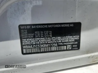 2019 BMW 4 Series 430i z VIN WBA4J1C53KBM17256, wystawiony jako Copart lot #58202195 z przebiegiem 69 442 mil mil oraz Szkoda całkowita • Salvage title. Historia ofert i sprzedaży dostępna na DreamBid. Obrazek 13.