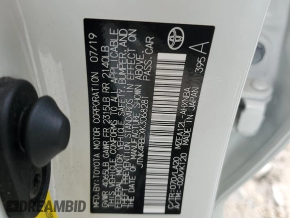 2019 Toyota Corolla Hatchback SE with VIN JTNK4RBEXK3068281, listed as a Copart auction lot 67693524 with 0 mi miles and Salvage Title. Bid and sale history available at carsss.com. Image 13.