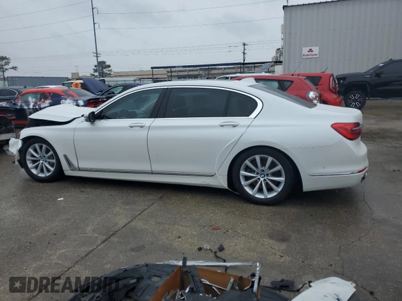 2017 BMW 7 Series 740i with VIN WBA7E2C55HG739366, listed as a Copart auction lot 45961575 with 0 mi miles and Salvage Title. Bid and sale history available at carsss.com. Image 2.
