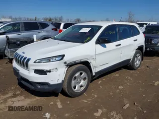 2016 Jeep Cherokee Sport with VIN 1C4PJMAS3GW306815, listed as a IAAI auction lot 41738271 with 50,627 mi miles and . Bid and sale history available at DreamBid. Image 2.