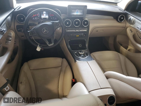 2019 Mercedes-Benz GLC 300 with VIN WDC0G4JB2KF612553, listed as a Copart auction lot 52122915 with 85,600 mi miles and Salvage title. Bid and sale history available at DreamBid. Image 8.