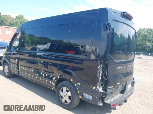 2019 Ford Transit Passenger XL with VIN 1FBAX2CG5KKA77205, listed as a IAAI auction lot 40028485 with 89,924 mi miles and . Bid and sale history available at carsss.com. Image 3.