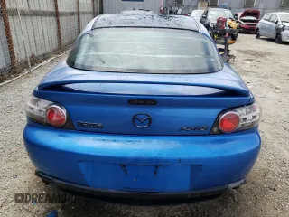 2005 Mazda RX-8 with VIN JM1FE173450144529, listed as a Copart auction lot 56769284 with 0 mi miles and Salvage Title. Bid and sale history available at carsss.com. Image 6.
