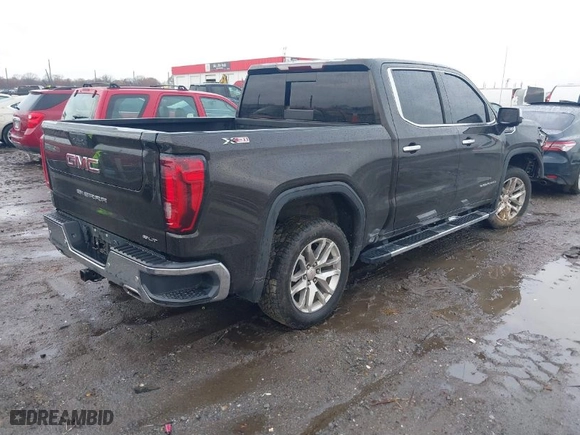 2019 GMC Sierra 1500 SLT with VIN 1GTU9DED0KZ423413, listed as a IAAI auction lot 41126279 with 98,781 mi miles. Bid and sale history available at carsss.com. Image 4.