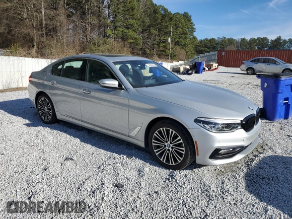 2018 BMW 5 Series 530e xDrive with VIN WBAJB1C57JB084218, listed as a Copart auction lot 46308145 with 80,884 mi miles and Clean Title. Bid and sale history available at carsss.com. Image 4.