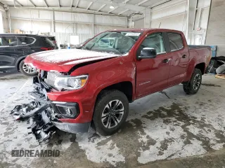 2021 Chevrolet Colorado 4WD Z71 z VIN 1GCGTDEN8M1234243, wystawiony jako Copart lot #47742615 z przebiegiem 21 713 mil mil oraz Szkoda całkowita • Salvage title. Historia ofert i sprzedaży dostępna na DreamBid. Obrazek 1.