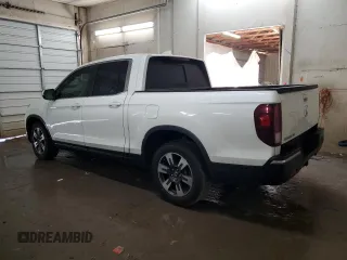 2019 Honda Ridgeline RTL-T with VIN 5FPYK2F60KB001455, listed as a Copart auction lot 53786015 with 61,050 mi miles and Salvage title. Bid and sale history available at DreamBid. Image 2.