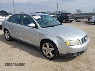 2003 Audi A4 1.8T with VIN WAULC68E83A252078, listed as a IAAI auction lot 41793838 with 157,344 mi miles. Bid and sale history available at carsss.com. Image 1.