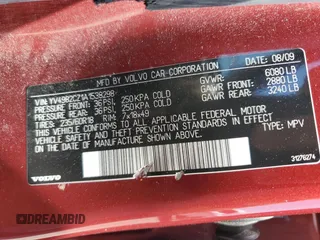 2010 Volvo XC90 I6 with VIN YV4982CZ1A1538298, listed as a Copart auction lot 52205615 with 126,872 mi miles and Salvage title. Bid and sale history available at DreamBid. Image 13.