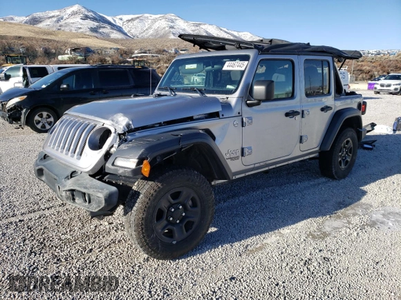 2019 Jeep Wrangler Unlimited Sport with VIN 1C4HJXDG9KW561720, listed as a Copart auction lot 44467445 with 69,290 mi miles and Salvage title. Bid and sale history available at DreamBid. Image 1.