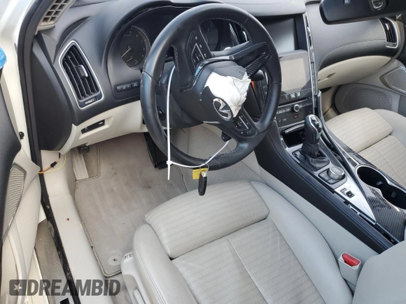 2020 Infiniti Q50 3.0t SPORT with VIN JN1EV7AP2LM208750, listed as a Copart auction lot 42870665 with 61,789 mi miles and Salvage Title. Bid and sale history available at carsss.com. Image 8.