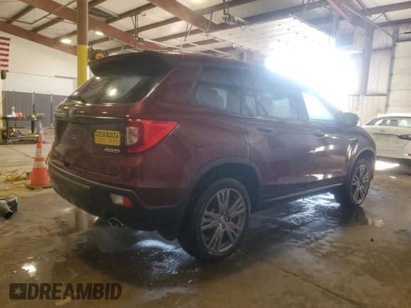2019 Honda Passport EX-L with VIN 5FNYF8H59KB014564, listed as a Copart auction lot 47275675 with Not provided miles and Salvage title. Bid and sale history available at DreamBid. Image 3.