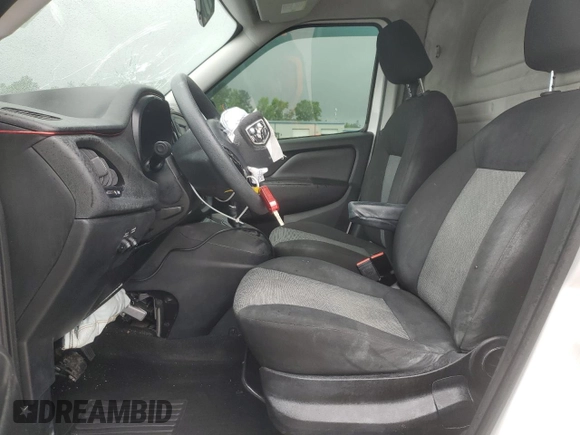 2019 Ram ProMaster City Cargo Tradesman with VIN ZFBHRFAB9K6M61891, listed as a Copart auction lot 56733985 with 81,763 mi miles and Salvage title. Bid and sale history available at DreamBid. Image 7.