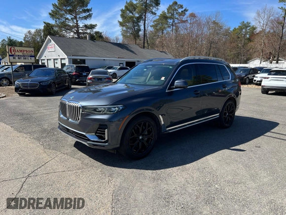 2019 BMW X7 xDrive50i z VIN 5UXCX4C58KLS36225, wystawiony jako Copart lot #53399425 z przebiegiem 111 593 mil mil oraz Czysty tytuł • Clean title. Historia ofert i sprzedaży dostępna na DreamBid. Obrazek 2.