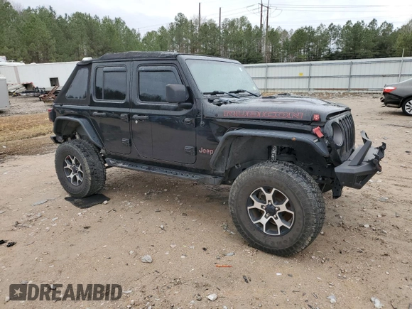 2021 Jeep Wrangler Unlimited Rubicon with VIN 1C4JJXFM0MW627692, listed as a Copart auction lot 43525105 with 102,472 mi miles and Salvage Title. Bid and sale history available at carsss.com. Image 4.