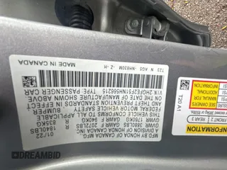 2022 Honda Civic Sedan Sport with VIN 2HGFE2F51NH566215, listed as a Copart auction lot 55251635 with 37,624 mi miles and Salvage Title. Bid and sale history available at carsss.com. Image 10.
