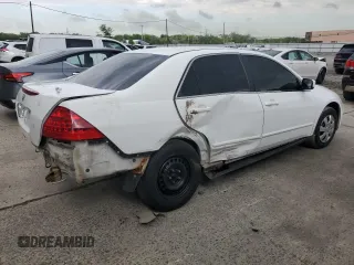 2007 Honda Accord LX with VIN 1HGCM56447A137702, listed as a Copart auction lot 56065685 with Not provided miles and Salvage title. Bid and sale history available at DreamBid. Image 3.