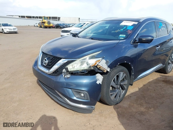 2015 Nissan Murano Platinum with VIN 5N1AZ2MH0FN230862, listed as a IAAI auction lot 41960661 with 136,724 mi miles. Bid and sale history available at carsss.com. Image 6.