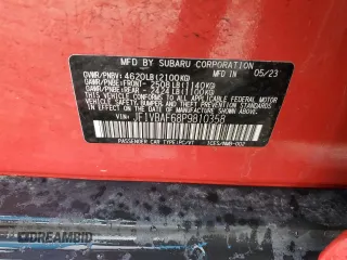 2023 Subaru WRX Premium z VIN JF1VBAF68P9810358, wystawiony jako Copart lot #53036585 z przebiegiem 14 911 mil mil oraz Szkoda całkowita • Salvage title. Historia ofert i sprzedaży dostępna na DreamBid. Obrazek 14.