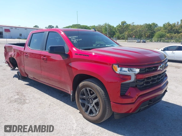 2025 Chevrolet Silverado 1500 RST with VIN 3GCPADED5SG204239, listed as a IAAI auction lot 42055666 with 496 mi miles and . Bid and sale history available at DreamBid. Image 1.