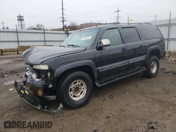 2002 Chevrolet Suburban LT with VIN 3GNGK26U62G171646, listed as a Copart auction lot 43416375 with 233,392 mi miles and Salvage Title. Bid and sale history available at carsss.com. Image 1.