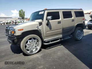 2004 Hummer H2 z VIN 5GRGN23U04H110823, wystawiony jako Copart lot #58868695 z przebiegiem 236 872 mil mil oraz Czysty tytuł • Clean title. Historia ofert i sprzedaży dostępna na DreamBid. Obrazek 1.