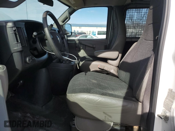 2019 Chevrolet Express Cargo Van with VIN 1GCWGAFG5K1299451, listed as a Copart auction lot 43544735 with 22,343 mi miles and Salvage Title. Bid and sale history available at carsss.com. Image 7.