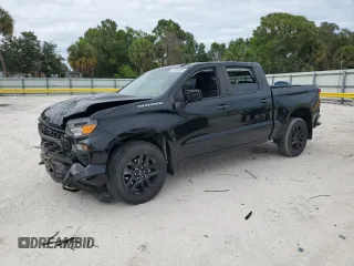 2022 Chevrolet Silverado 1500 Custom with VIN 3GCPABEK1NG596837, listed as a Copart auction lot 55095305 with 32,919 mi miles and Salvage Title. Bid and sale history available at DreamBid. Image 1.
