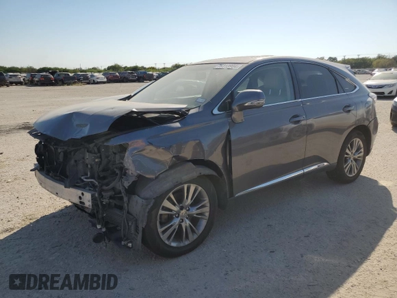 2014 Lexus RX 450h with VIN JTJZB1BA6E2413417, listed as a Copart auction lot 76313904 with Not provided miles and Salvage title. Bid and sale history available at DreamBid. Image 1.