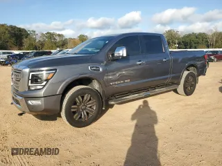2023 Nissan Titan Pro-4X with VIN 1N6AA1FB6PN114840, listed as a Copart auction lot 85213734 with 28,555 mi miles and Salvage title. Bid and sale history available at DreamBid. Image 1.
