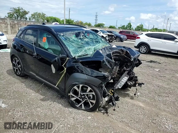 2023 Hyundai Kona Limited with VIN KM8K53A3XPU044445, listed as a Copart auction lot 65840044 with 0 mi miles and Non Repairable. Bid and sale history available at carsss.com. Image 12.