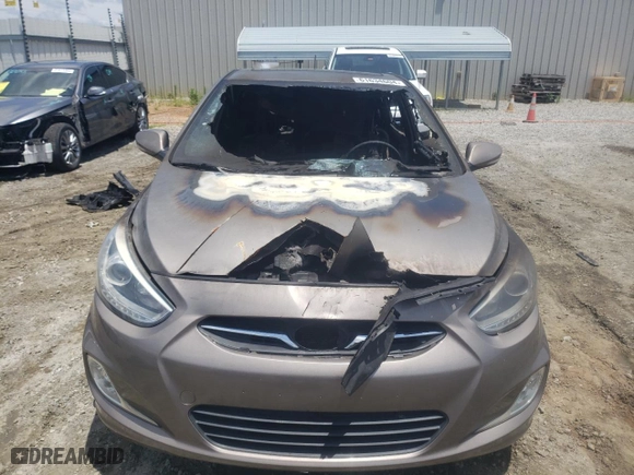2014 Hyundai Accent SE with VIN KMHCU5AEXEU159810, listed as a Copart auction lot 61634604 with 0 mi miles and Salvage Title. Bid and sale history available at carsss.com. Image 5.
