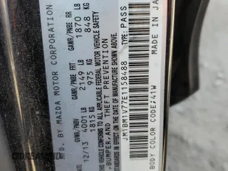 2014 Mazda 3 i Touring with VIN JM1BM1V77E1158488, listed as a Copart auction lot 54194465 with 162,691 mi miles and Salvage Title. Bid and sale history available at DreamBid. Image 13.