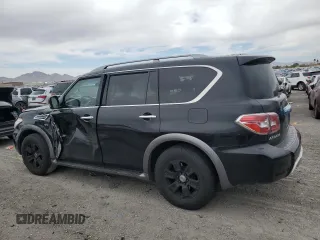 2017 Nissan Armada SV with VIN JN8AY2ND5H9005792, listed as a Copart auction lot 48800165 with 100,316 mi miles and Salvage Title. Bid and sale history available at carsss.com. Image 2.
