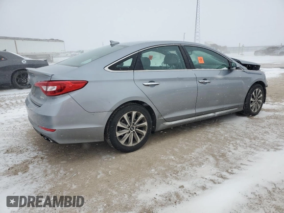 2017 Hyundai Sonata Sport with VIN 5NPE34AFXHH581593, listed as a Copart auction lot 41875105 with 63,760 mi miles and Salvage Title. Bid and sale history available at carsss.com. Image 3.