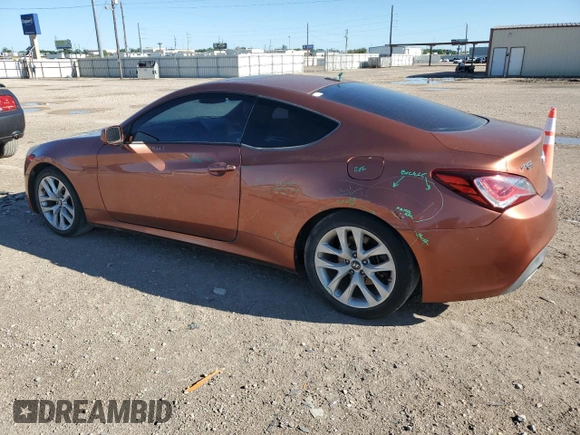 2013 Hyundai Genesis Coupe 2.0T with VIN KMHHT6KD6DU091878, listed as a Copart auction lot 53606815 with 142,441 mi miles and Salvage title. Bid and sale history available at DreamBid. Image 2.
