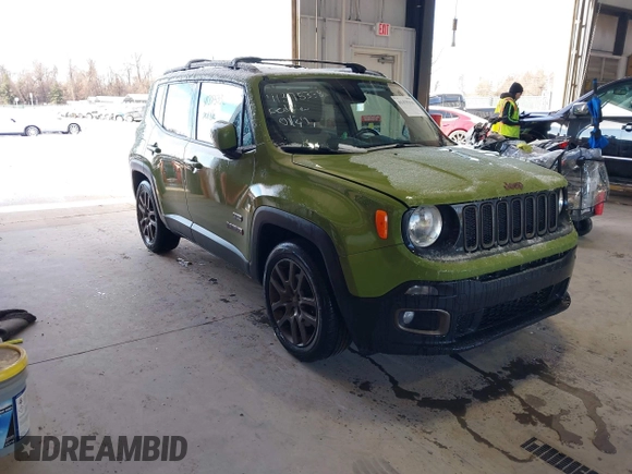 2016 Jeep Renegade Latitude with VIN ZACCJABW0GPC84719, listed as a IAAI auction lot 41375338 with 90,143 mi miles and . Bid and sale history available at DreamBid. Image 1.