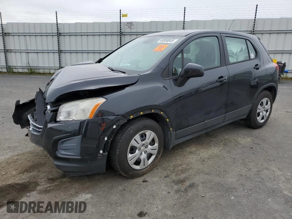 2015 Chevrolet Trax LS with VIN KL7CJKSB7FB207404, listed as a Copart auction lot 49550845 with 0 mi miles and Salvage Title. Bid and sale history available at carsss.com. Image 1.