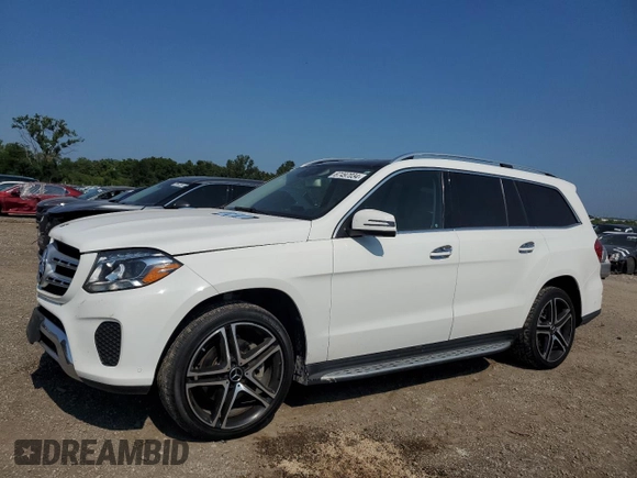 2017 Mercedes-Benz GLS 450 with VIN 4JGDF6EE2HA809590, listed as a Copart auction lot 67497034 with 127,943 mi miles and Salvage Title. Bid and sale history available at DreamBid. Image 1.