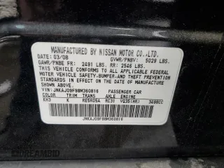 2008 Infiniti EX Journey with VIN JNKAJ09F98M360816, listed as a Copart auction lot 79238754 with 92,067 mi miles and Salvage Title. Bid and sale history available at DreamBid. Image 13.